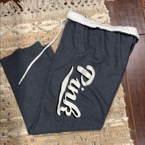 PINK gray sweatpants size S.